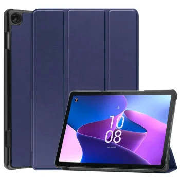 Lenovo Tab M10 (3rd Gen) (TB-328FU) Trifold Stand PU Leather Hard Protective Cover Case, Dark Blue | Planšetes...