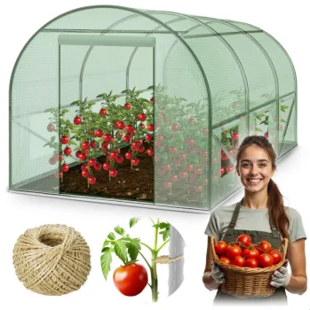 Plonos Folijas siltumnīca 2x3m, 6m2, Zaļa