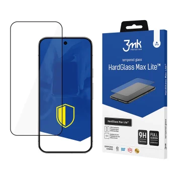 Aizsargstikls 3mk HardGlass Max Lite Google Pixel 9 Pro XL, melns