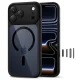 Tech-Protect Magpeak MagSafe CC vāciņš iPhone 17 Pro Max Clear Black