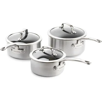 Kastrolu komplekts GreenPan Premiere 3 daļas 16/18/20 cm, nerūsējošais tērauds