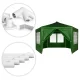 Dārza telts paviljons MultiGarden 2x2x2 m ar logiem, zaļš