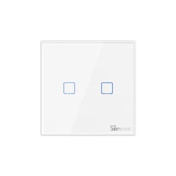 Sonoff Sienas Pieskāriena Viedais Slēdzis (2- kanāli) /WiFi/ 433MHz T2EU2C-RF | Wall Mounted Smart Light Switch