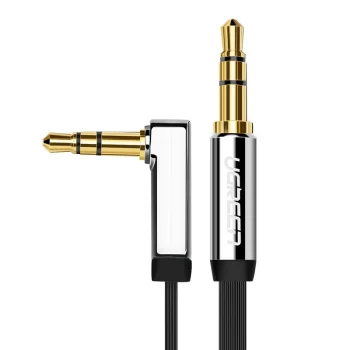 Ugreen plakanais AUX audio kabelis 3.5mm 2m, Sudraba