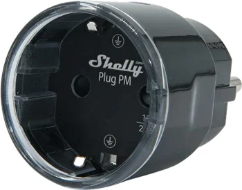 Shelly Plug PM Gen3 Matter 13A viedā ligzda, melna