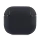 BMW Genuine Leather Silver Logo maciņš AirPods 3 austiņām, tumši zils