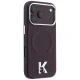 Karl Lagerfeld Grained Embossed Ring & Kameo Logo MagSafe vāciņš iPhone 18 Pro / 17 Pro, bordo