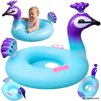 Bērnu piepūšamais peldēšanas riņķis Pāvs, 60 cm