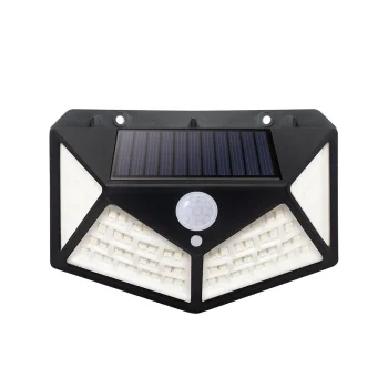 Forever Light SUNARI FLS-65 saules LED lampa ar PIR kustības sensoru 6W 480lm 6000K 100 SMD melna