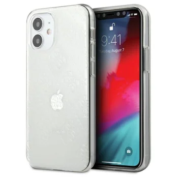 Guess iPhone 12 mini vāciņš 4G 3D Pattern Collection, caurspīdīgs