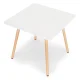 Modernhome KJSDT-01 Kvadrātveida Virtuves Galds 80x80cm, Matēti Balts