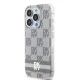 DKNY iPhone 14 Pro vāciņš IML Checkered Mono Pattern MagSafe, bēšs
