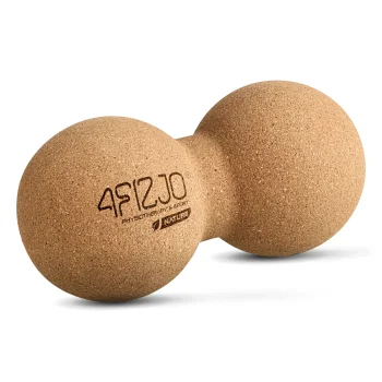 4FIZJO dubultā korķa masāžas bumba 16 cm, brūna