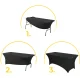 Elastīgs galda pārvalks banketu galdam MultiGarden 240 cm 8FT, melns
