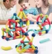 Magnētiskie Rotaļu Spēļu Bloki Bumbiņas Stienīši Konstruktors, 84 gab. | Magnetic Magic Blocks Bricks Balls