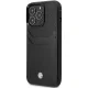 BMW Leather Card Slot vāciņš iPhone 14 Pro Max 6.7\" Melns