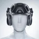 Sejas aizsargs ar austiņām uvex pheos faceguard, 52-64 cm, melns