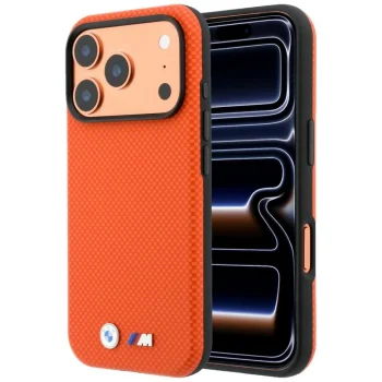 BMW M Quadrille Kevlar MagSafe vāciņš iPhone 17 Pro / 18 Pro, oranžs