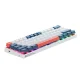 Machenike K500-B61 mehāniskā spēļu tastatūra, Red Switch, balta un zila