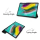Samsung Galaxy Tab S5e 10.5\" (T720/T725) Tri-fold Stand Cover Case, Black | Vāks Apvalks Pārvalks Grāmatiņa...