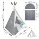 Nukido Nk-406 bērnu telts Tipi, pelēka