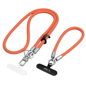 Tech-Protect C10S Rope telefona aukliņu komplekts, Orange