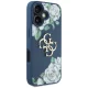 Guess Grained Roses Big 4G Logo vāciņš iPhone 16, zils