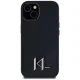 Karl Lagerfeld Silicone Shadow Metal Initial MagSafe vāciņš iPhone 15, melns