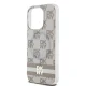 DKNY iPhone 15 Pro vāciņš HC MagSafe Checkered Pattern, bēšs