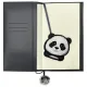 Nimmy Big Eyed Pet 2.0 Panda piezīmju grāmatiņa un pildspalva 2-in-1, Black