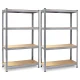 Plonos PL-700 metāla noliktavas plauktu komplekts, 2 gab., 150 x 75 x 30 cm