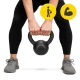 Čuguna svarbumba 4FIZJO Kettlebell 6 kg, melna