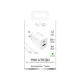 Puro PROLITE 20W USB-A / USB-C tīkla lādētājs + kabelis 1.2m, balts