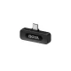 Bezvadu mikrofons BOYA BY-V10 V2.0, 2.4 GHz, USB-C, melns