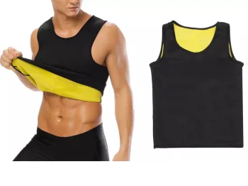 Neoprēna sporta krekls vīriešiem (L izmērs, melns)