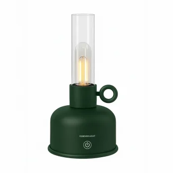 Forever Light Vintage LED petrolejas lampa FLR-04, pudeļu zaļa