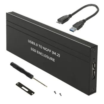 Maclean MCE582 M.2 NGFF SSD ārējā diska korpuss, USB 3.0, alumīnija