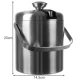 Ledus Spainis Trauks ar Vāku, Standziņām un Karoti, 1.3L | Ice Bucket with Tongs