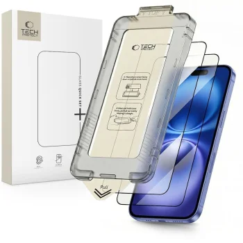 Tech-Protect Quick Set+ aizsargstikls 2 gab. priekš iPhone 15 / 16