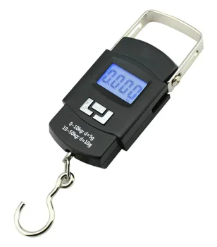 Elektroniskie rokas svari ar āķi 50kg, melni