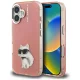 Karl Lagerfeld IML Aquarelle Choupette & Logo iPhone 16 vāciņš, rozā