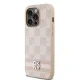 DKNY iPhone 14 Pro vāciņš Checkered Mono Pattern & Printed Stripes, rozā