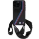 BMW M Edition Carbon Tricolor Lines & Strap vāciņš iPhone 15 Pro, melns