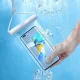 Baseus Waterproof Phone Bag Case Cover for Swimming Pool Beach 210 x 110mm, White | Universāls Ūdensnecaurlaidīgs...