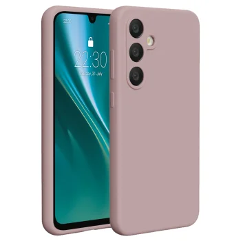 Etteri Silicone Case vāciņš Samsung Galaxy S24 FE, gaiši rozā