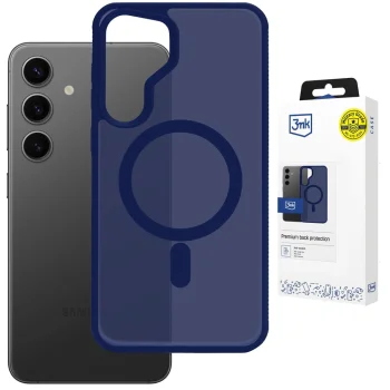 Vāciņš 3mk Smoke MagCase telefonam Samsung Galaxy S24, caurspīdīgi zils