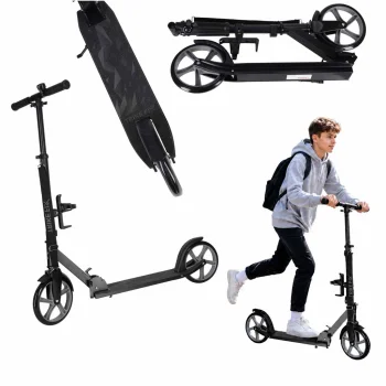 Saliekams pilsētas skrejritenis Trike Fix 200 mm, melns/pelēks