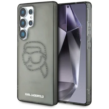 Karl Lagerfeld Rhinestones Karl Head Logo vāciņš Samsung Galaxy S25 Ultra Black