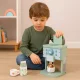 Ecotoys koka kafijas automāts bērniem, baristas komplekts, 8 detaļas