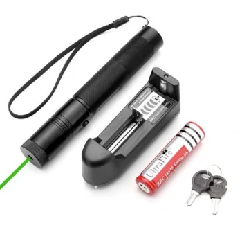 Zaļš lāzera rādītājs + Akumulatoru lādētājs | Green Laser Pointer